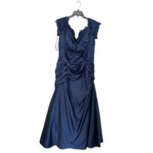 La Femme 30199 - Satin Lace Pleated Mother of Bride/Groom Gown